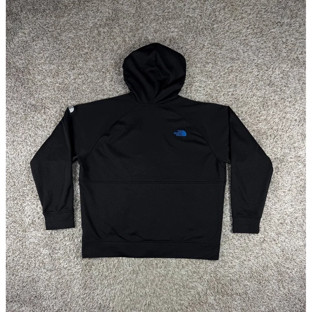The North Face Mack Mays Full Zip Fleece Hoodie Black Blue Men's Size XL